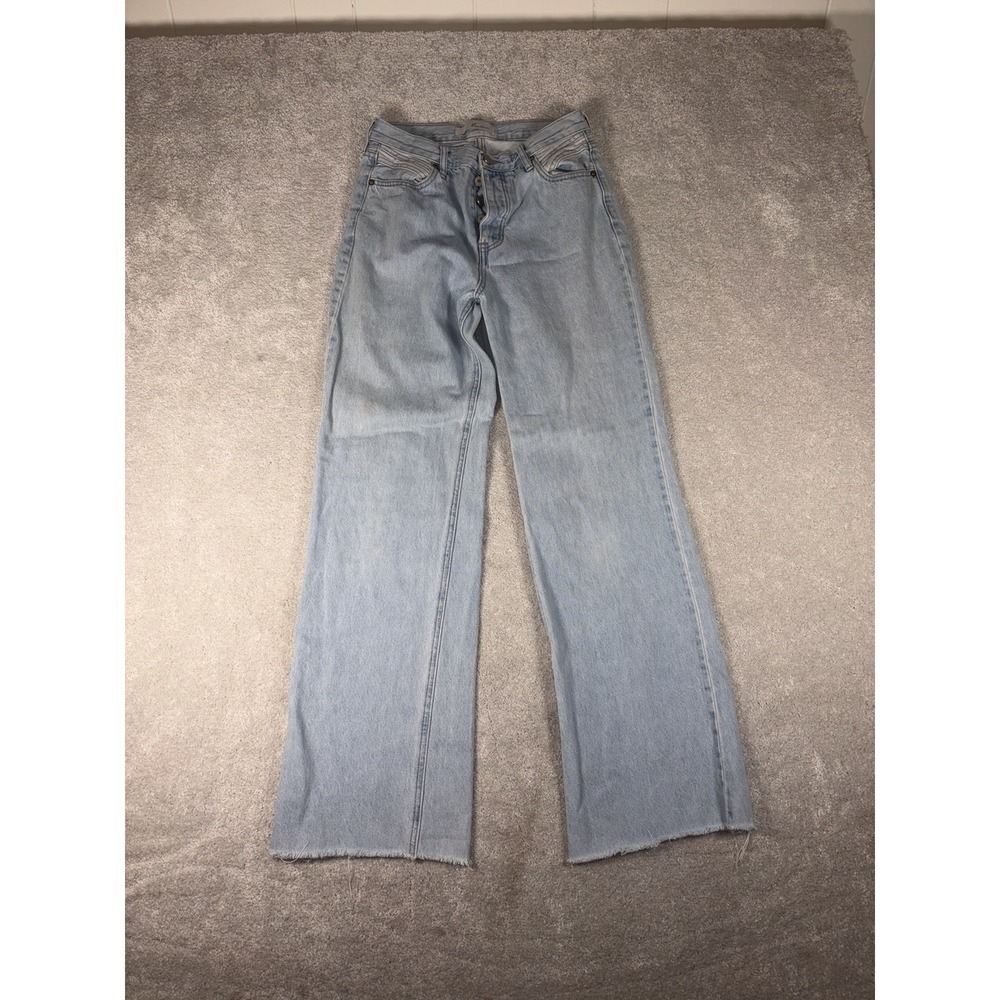 kancan wide leg jeans‎ light wash pocket details 7/27